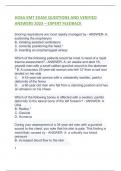 HOSA EMT EXAM QUESTIONS AND VERIFIED ANSWERS 2023 &ndash; EXPERT FEEDBACK