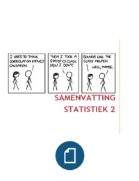 Samenvatting statistiek 2 