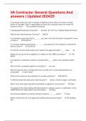 VA Contractor General Questions And answers &vert; Updated 2024&sol;25