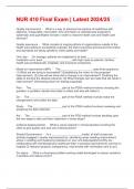 NUR 410 Final Exam &vert; Latest 2024&sol;25