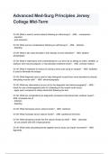 Advanced Med-Surg Principles Jersey College Mid-Term Exam Questions And Answers A&plus; Graded Combined Package Solutions 