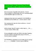 NAUI Open Water Course Final Exam Questions With 100&percnt; Correct Answers 2024