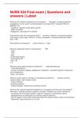 NURS 534 Final exam &vert; Questions and answers &vert; Latest 