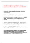 Crossfit&comma; Crossfit level 1 certification Exam &vert;  Questions and Answers Graded A&plus; Latest 2024&sol;2025