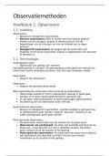 Samenvatting Observatiemethoden &lpar;Beroepsori&euml;ntatie BaO&rpar;