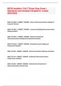 BICSI Installer1 CALT Exam Prep Exam &vert;  Questions and Answers Graded A&plus; Latest  2024&sol;2025