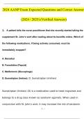 AANP EXAM 2024 &sol; 2025 Expected Questions and Answers STUDY BUNDLE &lpar;COMPLETE PACKAGE&rpar;