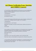 Advanced Pharm  Bundled Exam Questions Package with Correct Answers