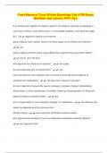 Court Reporters Texas Written Knowledge Test &lpar;CSR Exam&rpar; Questions And Answers 100&percnt; Pass