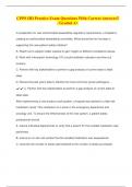 CPPS IHI Practice Exam Questions With Correct Answers&excl;&excl; &vert; Graded A&plus;