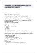 Relativity Processing Exam Questions and Answers A&comma; Guide