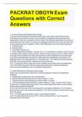 PACKRAT OBGYN Exam Questions with Correct Answers&period;docx