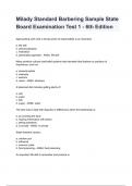 Milady Standard Barbering Sample State Board Examination Test 1 - 6th Edition questions and answers graded A&plus; by experts 2024&sol;2025