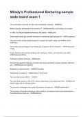 Milady's Professional Barbering sample state board exam 1 questions and answers graded A&plus; by experts 2024&sol;2025