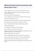 Milady Standard barbering Sample state Board Exam Test 1 questions and answers graded A&plus; by experts 2024&sol;2025