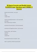 Ib sports science Bundled Exam Questions Package with Correct Answers