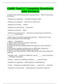 CAMP Test&sol;17 Complete Questions with Answers