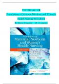 TEST BANK For Foundations of Maternal-Newborn and Women's Health Nursing 8th Edition by Sharon Smith Murray&comma; Emily Slone McKinney&comma; Complete Chapter 1 - 28&comma; Newest Version