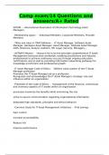 Camp exam&sol;14 Questions and answers&sol;A&plus; Rated