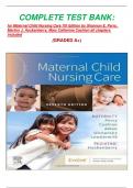 COMPLETE TEST BANK&colon; for Maternal Child Nursing Care 7th Edition by Shannon E&period; Perry&comma; Marilyn J&period; Hockenberry&comma; Mary Catherine Cashion all chapters included &lpar;GRADED A&plus;&rpar;