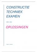 Tentamen (uitwerkingen) Constructie technieken  1 ste jaar 2 de semester