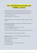 STC UPDATED Exam Questions and  CORRECT Answers