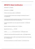 MPOETC State Certification Questions And Answers &vert; 2024 Latest Study Solutions