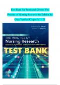 Test Bank for Burns and Grove&rsquo;s the Practice of Nursing Research 9th Edition