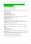 NAMS Certification Exam &lpar;Fall 2022 &sol;2024&rpar; Graded A&plus;