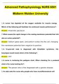 NURS 6501 Advanced Pathophysiology Midterm Exam WEEK 1-6  Actual Exam 2025 with Questions and Answers &lpar;2025 &sol; 2026&rpar; 100&percnt; Guarantee Pass Walden University