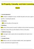 NJ Casualty Producer BUNDLED NJ Property&comma; Casualty&comma; and Auto Licensing Exam  NJ Property and Casualty Practice PSI Exam  NJ Property Casualty Insurance Exam  Casualty Producer NJ-  Actual Exam with Questions and Answers &lpar;2024 &sol; 2025&rpar; 100&percnt; Guarantee 