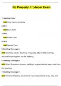 NJ Property Producer Exam Actual Exam with Questions and Answers &lpar;2024 &sol; 2025&rpar; 100&percnt; Guarantee Pass