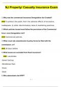 NJ Property Casualty Insurance Exam Set Actual Exam with Questions and Answers &lpar;2024 &sol; 2025&rpar; 100&percnt; Guarantee Pass
