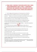 &bull;&Tab;FINAL EXAM - NUR2392 &sol; NUR 2392 &lpar;LATEST 2023 &sol; 2024&rpar; &colon; MULTIDIMENSIONAL CARE II &sol; MDC 2 - RASMUSSEN QUESTIONS AND ANSWERS WELL EXPLAINED AND 100&percnt; VERIFIED AS CORRECT LATEST UPDATE 2024 GRADED A&plus;