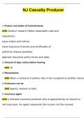 Casualty Producer NJ-  Actual Exam with Questions and Answers &lpar;2024 &sol; 2025&rpar; 100&percnt; Guarantee Pass