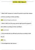 CCOU 302 Quiz 5 Actual Exam with Questions and Answers &lpar;2024 &sol; 2025&rpar; 100&percnt; Guarantee Pass