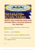 MPOETC State Certification Study Guide &lpar;PA Police Officer's Final Test&rpar; Quizzes & Ans&sol; 2024-2025&period;