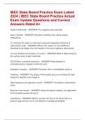 IBEC State Board Practice Exam Latest  2024 &vert; IBEC State Board Practice Actual  Exam Update Questions and Correct  Answers Rated A&plus;