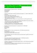 Aquatic Pest Control &ndash; Colorado Exam with Compete Solutions