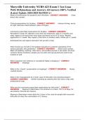 Maryville University NURS 623 Exam 1 Test Exam With 103Questions and Answers All Answers 100&percnt; Verified &lpar;Latest Update 2024&sol;2025 RATED A&plus;