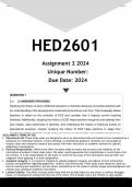 HED2601 Assignment 2 &lpar;ANSWERS&rpar; 2024 - DISTINCTION GUARANTEED