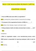 WGU C202 BUNDLED WGU C202 Managing Human Capital Actual Exam  WGU C202 Managing Human Capital&semi; Final Exam Questions With Answers 2024 &vert; Latest 100&percnt; Correct