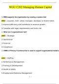 WGU C202 Managing Human Capital Actual Exam with Questions and Answers &lpar;2024 &sol; 2025&rpar; 100&percnt; Guarantee Pass