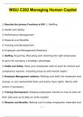 WGU C202 Managing Human Capital Actual Exam with Questions and Answers &lpar;2024 &sol; 2025&rpar; 100&percnt; Guarantee Pass
