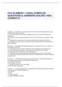 FCC ELEMENT 1 &lpar;2024&rpar; COMPILED QUESTIONS & ANSWERS SOLVED 100&percnt; CORRECT&excl;&excl;