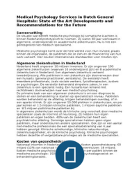 Verplicht artikel samengevat: Medical Psychology Services in Dutch General Hospitals: State of the Art Developments and Recommendations for the Future