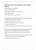 NURS 196 FINAL EXAM Questions with Complete Solutions
