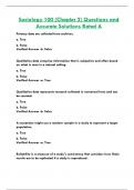 Sociology 100 &lpar;Chapter 2&rpar; Questions and  Accurate Solutions Rated A