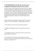 N 534 DEPRESSION STUDY Qs&comma; Psych Exam 2 Combined Set Questions with Correct Answers