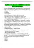 NURS 345 Exam 3&sol;183 Questions with Answers